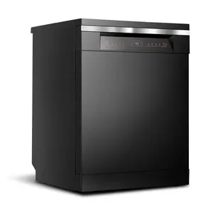 24 inç ev akıllı elektrikli bulaşık makinesi otomatik sofra bulaşık yıkama makinesi siyah dahili bulaşık makinesi ev için