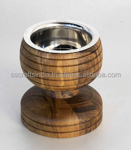 เตาเผาเครื่องหอมบาคูร์ ดีไซน์ทันสมัย ทำจากไม้กระถินเทศ พร้อมหูจับโลหะ ขายดี - Product Image 6