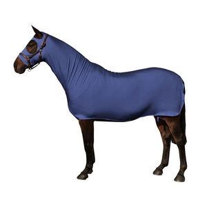 Manta para Caballo de Color Azul Sólido, Cuello Alto, Solapa Media para la Cola, para Todas las Estaciones, Uso en Exteriores, Material Spandex, Forma de U - Product Image 1