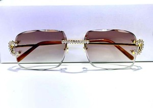 Moissanite Diamond Studded All occasions Wear Goggle For Him & Her - Product Image 5