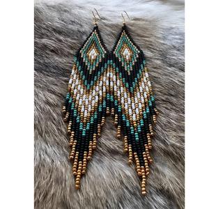 Boucles d'oreilles en perles de verre faites à la main Style Boho - Product Image 5