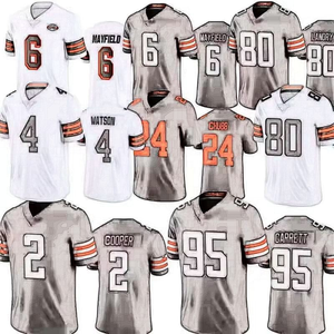 Camisetas de Fútbol Americano 2025, Números 95 de Garrett, Deshaun Watson, Nick Chubb, Amari Cooper, Hunt y Ward, Cosidas a Mano - Product Image 1