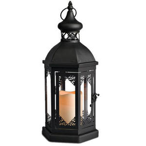 Lanterne à bougie en métal vintage de qualité supérieure avec surface de protection thermique durable pour une ambiance décorative - Product Image 4