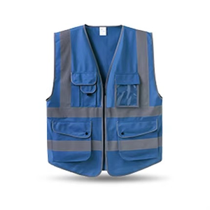 Gilet de travail orange avec poches et fermeture éclair Construction Trafiic Riding Construction gilet orange néon - Product Image 2