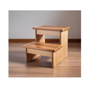 Durable Wooden Step Stool with Handmade Craftsmanship Ideal for Reaching Cabinets <b>Tall</b> Shelves Pantries and Daily Use - Product Image 2