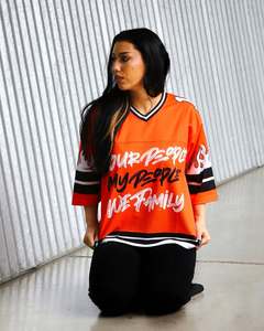 Diseño personalizado Boxy Fit malla poliéster Streetwear sublimación serigrafía Vintage de gran tamaño Retro fútbol americano camisetas hombres - Product Image 2