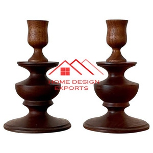 Soporte de vela de madera hecho a mano de lujo para sala de estar de hotel en casa con logotipo personalizado para Navidad - Product Image 4