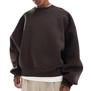 Sudaderas Extra Grandes de Corte Cuadrado, Gruesas, de Felpa de 450 g/m², Cuello Redondo, Hombros Caídos, Estilo Limpio, Sudaderas con Capucha Personalizadas de Fábrica - Product Image 2