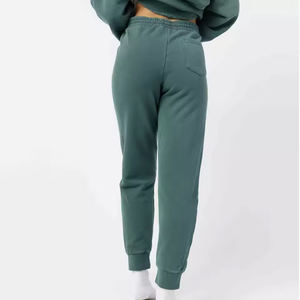 กางเกงวอร์มขายดี คุณภาพสูง สีเขียว สำหรับผู้หญิง ไซส์ XL รับสกรีนโลโก้ ปักลาย กระเป๋าข้างแบบยางยืด สีพื้นเรียบ - Product Image 5