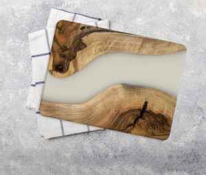 Tabla de cortar de madera de resina ecológica artesanal y herramienta de queso para uso en restaurante de Hotel doméstico - Product Image 1