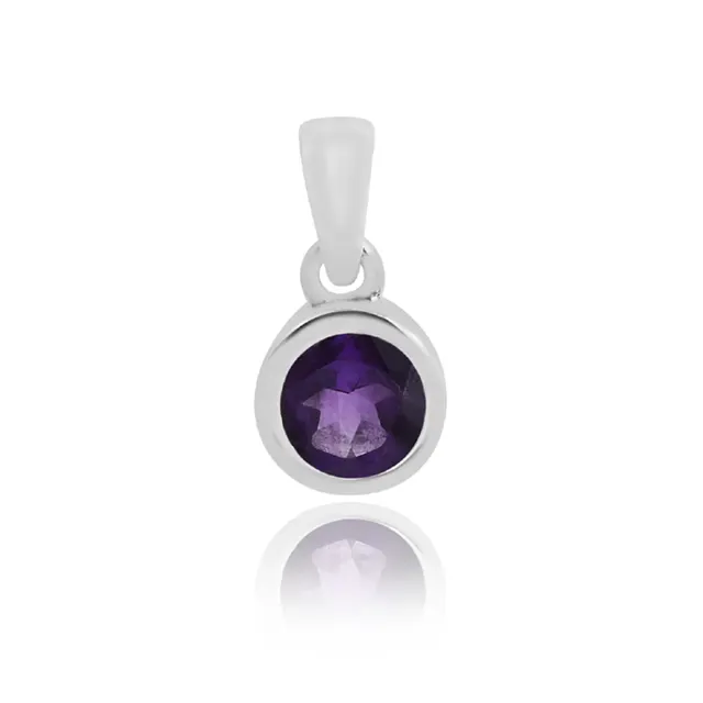 Neues einfaches design natürlicher afrikanischer amethyst 925 sterling silber edelstein anhänger schmuck anhänger silber anhänger sast versand in s