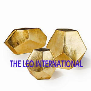 Florero de hierro costero pulido brillante con forma única de Metal de aluminio, Decoración de mesa para el hogar usada hecha a mano de lujo - Product Image 2