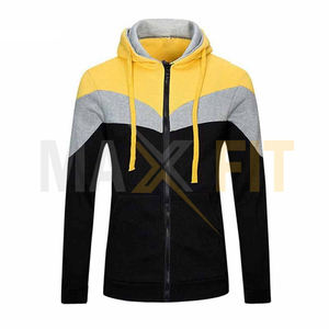 2022 hommes de haute qualité fermeture éclair sweats à capuche MAXFIT ENTERPRISES décontracté Patchwork Street Style pour l'hiver Hip Hop Style - Product Image 1