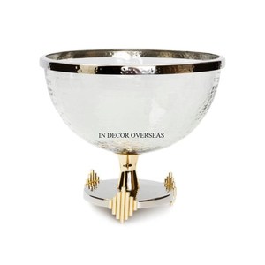 Bols de service et de décoration en métal de haute qualité à 3 compartiments, entièrement en émail de couleur blanche, pour fruits et autres articles. - Product Image 6