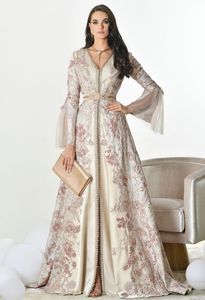 Vestido de caftán de diseñador y elegante, embellecedor de hermoso DABKA, cuentas de cristal, trabajo de piedra de cristal para fiesta/boda @ 2022 - Product Image 2