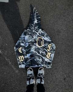 Sweat à capuche homme épais surdimensionné haut Streetwear Hoodie DTG Printing Heavy Zipper Hoodies Sweater High Quality - Product Image 5
