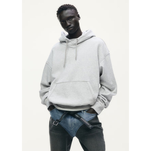 Sweat-shirts unisexes de haute qualité pour hommes 2026, unis, réguliers, lourds, à capuche, surdimensionnés, logo personnalisé, confortables, brodés - Product Image 2