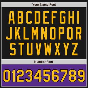 Bomber personnalisé noir or-violet Varsity Letterman deux tons veste à glissière coupe-vent Streetwear vintage Varsity Jacket pour hommes - Product Image 3