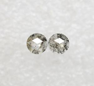 5มม.-0.37กะรัตเกลือธรรมชาติและพริกไทยลูกแพร์สีเทาทรงกลมตัดเพชรคู่2ชิ้นเพชรหลวมขัดดีมากสำหรับการรับรอง - Product Image 5