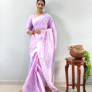 ผ้าแจ็คการ์ด pallu ที่สวยงามใช้งานได้ทั่ว Saree - Product Image 1