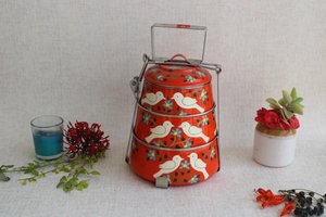 king Take Away Metal Tiffin Carrier 2/3/ Layers Stainless Steel Thermal Food Container <b>Insulated</b> <b>Lunch</b> <b>Box</b> with Handle - Product Image 5