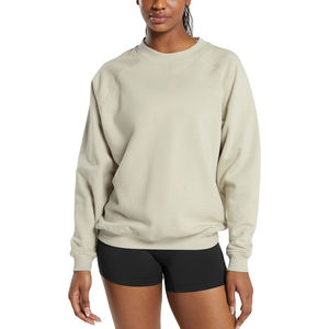 Pull-over surdimensionné en polaire avec logo personnalisé de haute qualité Sweat-shirt col rond pour femme Streetwear Sweat-shirt pour femme avec logo personnalisé - Product Image 1