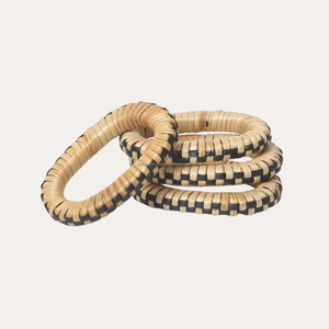Bamboo Rattan <b>Napkin</b> Rings Holder Unique Design for Home Kitchen Dining Room and Dinner <b>Parties</b> - Product Image 5