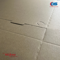 Emballages alimentaires écologiques recyclables personnalisés avec logo DAT THUAN, en papier kraft brun, pliables, en carton ondulé, avec fermeture magnétique