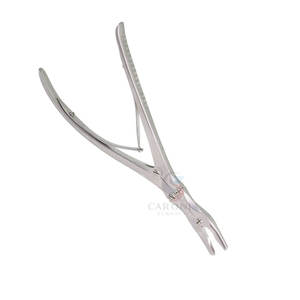 Instrumento quirúrgico ortopédico de alta calidad Ruskin Bone Rongeur de acero inoxidable curvo reutilizable Ruskin Bone Rongeur - Product Image 5