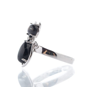 Standing <b>Cat</b> <b>Ring</b>-Rhodium Plated - Product Image 4
