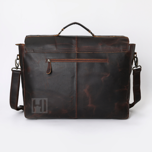 กระเป๋าแมสเซ็นเจอร์หนังสำหรับผู้ชาย, กระเป๋าหรูปรับได้มีหลายช่องสำหรับออฟฟิศ - Product Image 4