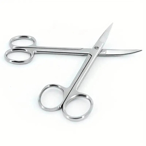 Animal Veterinary Vet Medical Manual Ciseaux chirurgicaux en acier inoxydable Coupe de cheveux à pointe droite et incurvée Chirurgie générale - Product Image 6