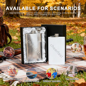 Set de Regalo de Petaca Personalizada para Licor, Petaca de 12 oz a Prueba de Fugas con Embudo, Set de Regalo de Petaca Blanca - Product Image 6