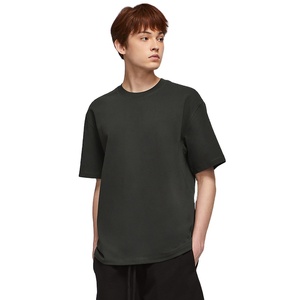 Camiseta cuello redondo liso en blanco camisetas 100% algodón de peso pesado camisetas logotipo personalizado de talla grande - Product Image 1