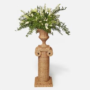 Handmade Natural Rattan Flower <b>Vase</b> With Rustic <b>Texture</b> Ideal For Traditional Homes Interiors And Modern Farmhouse Decor - Product Image 6