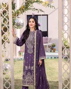 Vêtements afghans traditionnels personnalisés du fabricant Salwar Kameez en soie élégante 576 pièces à vendre - Product Image 5