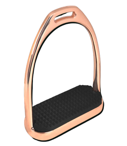 Estribos de oro rosa, estribos de acero inoxidable para montar a caballo, estribos de sillín inglés ecuestre, estribos antideslizantes duraderos para montar - Product Image 2