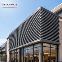 Volets de toit verticaux en aluminium 6063-T5, éco-responsables, modernes, pour façade extérieure, ombrage et ventilation