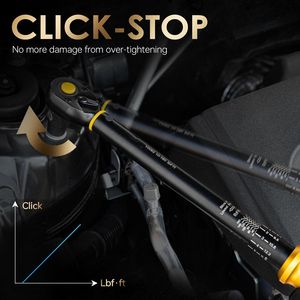 <span class=keywords><strong>Clé</strong></span> dynamométrique 1/2 <span class=keywords><strong>pouces</strong></span> 10-160 FT.LB/10-227 Nm avec anneau de verrouillage amélioré ± 3% haute précision - Product Image 2