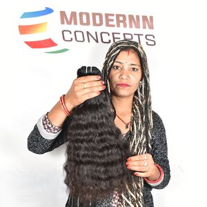 Máquina alineada con cutícula virgen cruda Doble trama Paquetes ondulados naturales Extensiones de cabello vietnamita humano sin procesar - Product Image 5