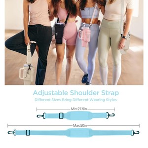 Pochette isotherme en néoprène imperméable de 40 oz pour bouteille d'eau, sac de transport, porte-gobelet, fermeture éclair, pochette thermique pour la gym - Product Image 3