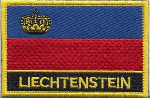 Parche bordado con bandera de Liechtenstein, aplique con emblema nacional para planchar, parche bordado con bandera de Liechtenstein - Product Image 4