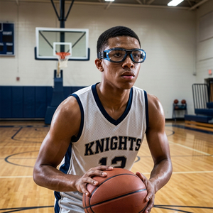Gafas <span class=keywords><strong>de</strong></span> Baloncesto <span class=keywords><strong>de</strong></span> Alto Impacto con Receta Médica, Montura Flexible <span class=keywords><strong>de</strong></span> PC, Gafas Deportivas Resistentes a Impactos - Product Image 2