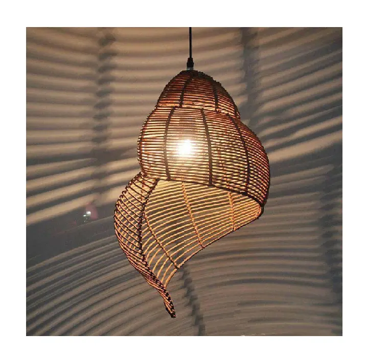 手作業で作られた竹製天井ランプあらゆるコーナー籐への自然なタッチ竹製ペンダントランプ照明
