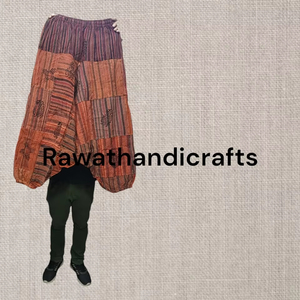 <b>Women's</b> Summer Stonewashed Afghani Trousers GM-240124D <b>Baggy</b> Harem <b>Pants</b> Elastic Waist Closure Streetwear Jogger <b>Pants</b> Canvas - Product Image 1