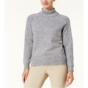 Maglione Vintage a Collo Alto da Donna Karen Scott, Bianco e Nero, in Cotone e Mohair Traspirante, Logo Frontale, Taglie dalla Petite alla L, per Autunno e Inverno - Product Image 1