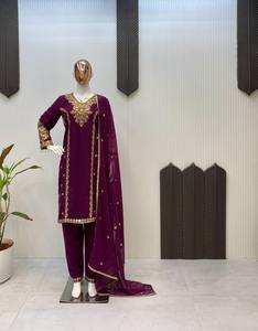 แนวโน้ม kurta pent และ dupatta กับงานปักลำดับ - Product Image 3