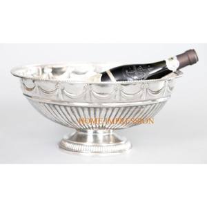 Hammered Shiny Mirror Polished Metal Wine Bottle Bucket Horn Handles for Bar Parties Table Decorative Ice Bucket Beverage <b>Tub</b> - Product Image 6