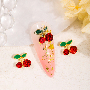 Vente en gros Mignon Accessoires pour Ongles Cerise Nail Art <span class=keywords><strong>Strass</strong></span> Femmes Décorations de Beauté Charme pour Ongles <span class=keywords><strong>Strass</strong></span> en Vrac - Product Image 1