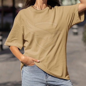 Nuevo estilo Ropa de verano Mujeres Camisetas Manga corta Tela de algodón Camisetas de gran tamaño para adultos Venta en línea - Product Image 1